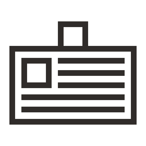 Badge, business card, card, person, avatar, profile, user icon